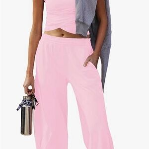 Elegant Pink Women's Joggers size medium